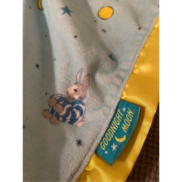 Goodnight Moon soft lovey baby blanket security blankie lovey soothey blanket - Picture 5 of 5